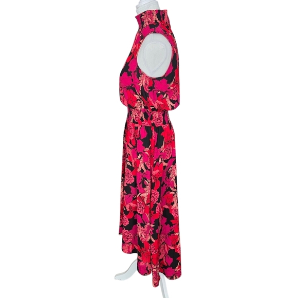Nanette Lepore Smock Neck and Waist Floral Dress Valentines Day Outfit Size 2 - Picture 4 of 8
